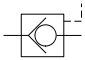 Symbol Steered check
                      valve (control prevents opening).svg